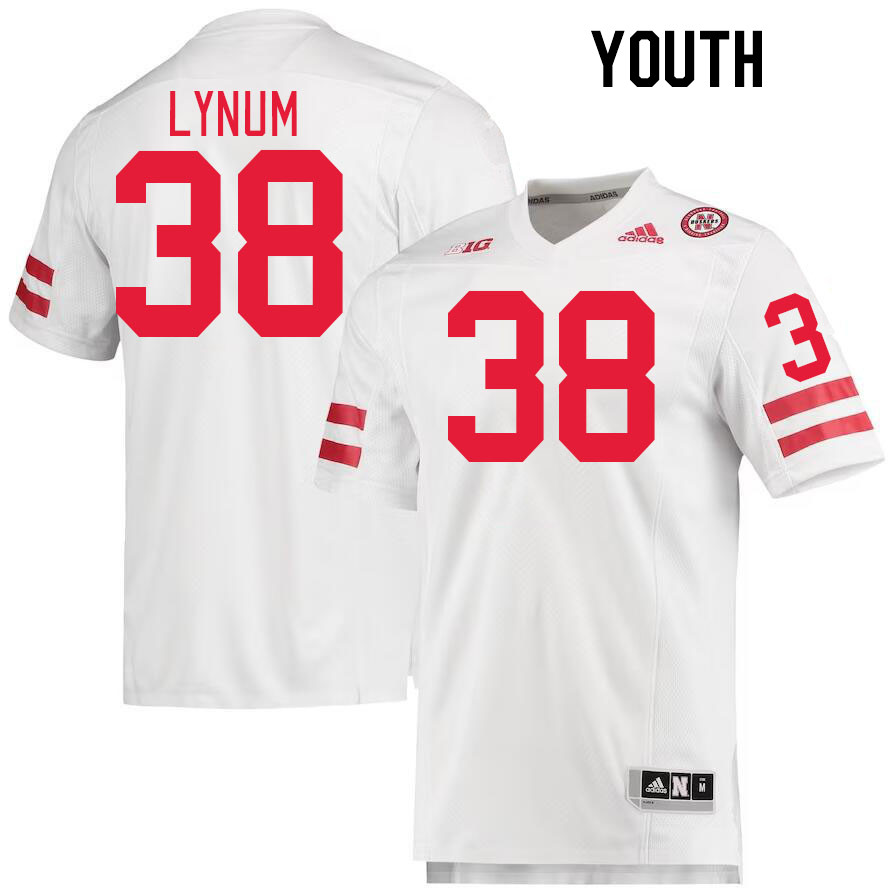 Youth #38 Tamon Lynum Nebraska Cornhuskers College Football Jerseys Stitched Sale-White - Click Image to Close